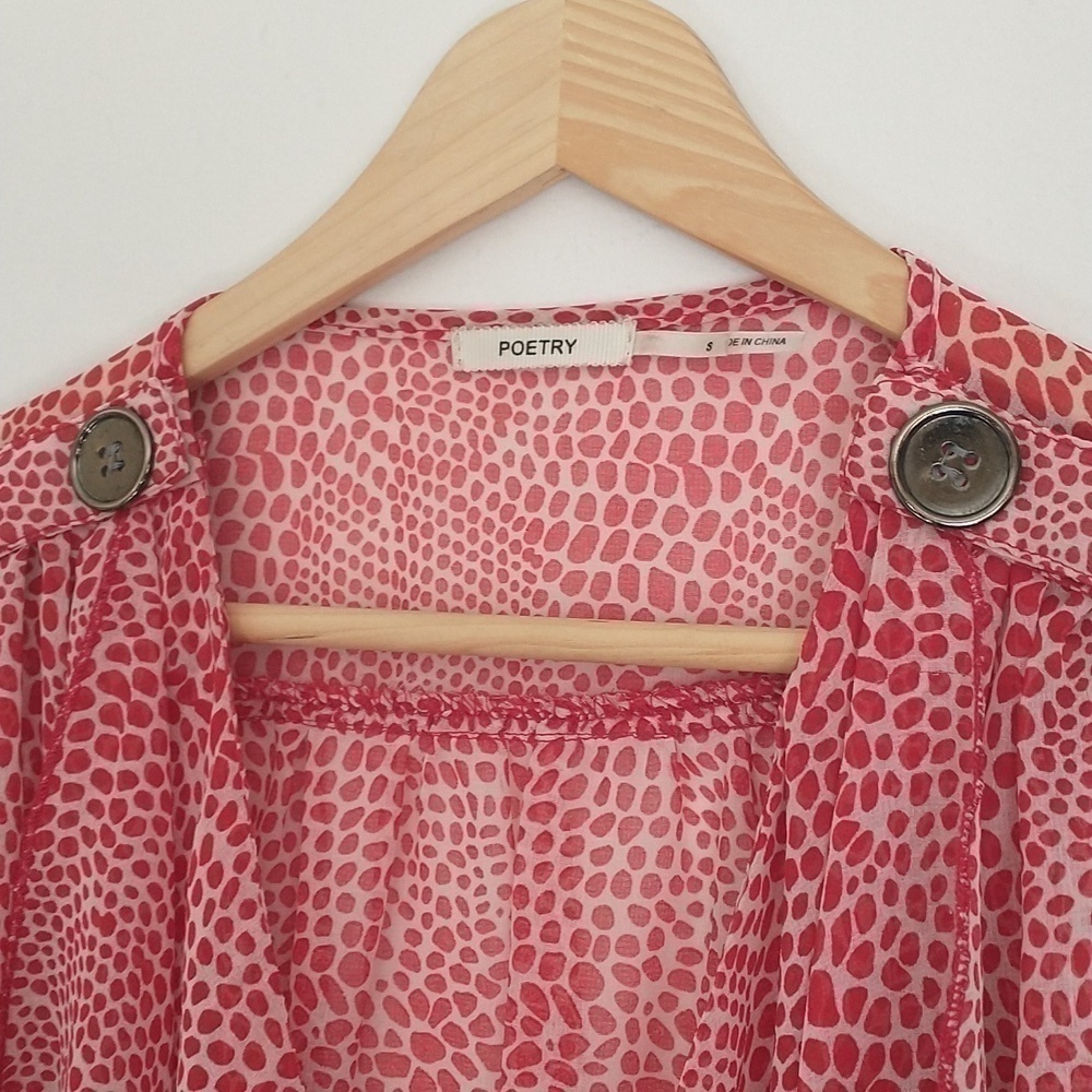 Poetry Fairycore Cottagecore 90's Blouse Tank Top Size Small - Picture 6 of 9